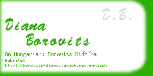 diana borovits business card